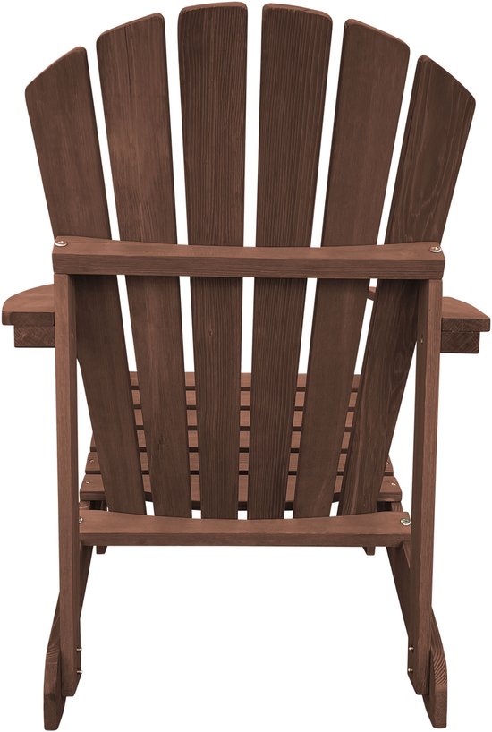 Chaise AXI Carmen Adirondack Coffee – Chaise de détente en bois avec accoudoirs – Dossier haut – 90,5 x 78,4 x 93 cm