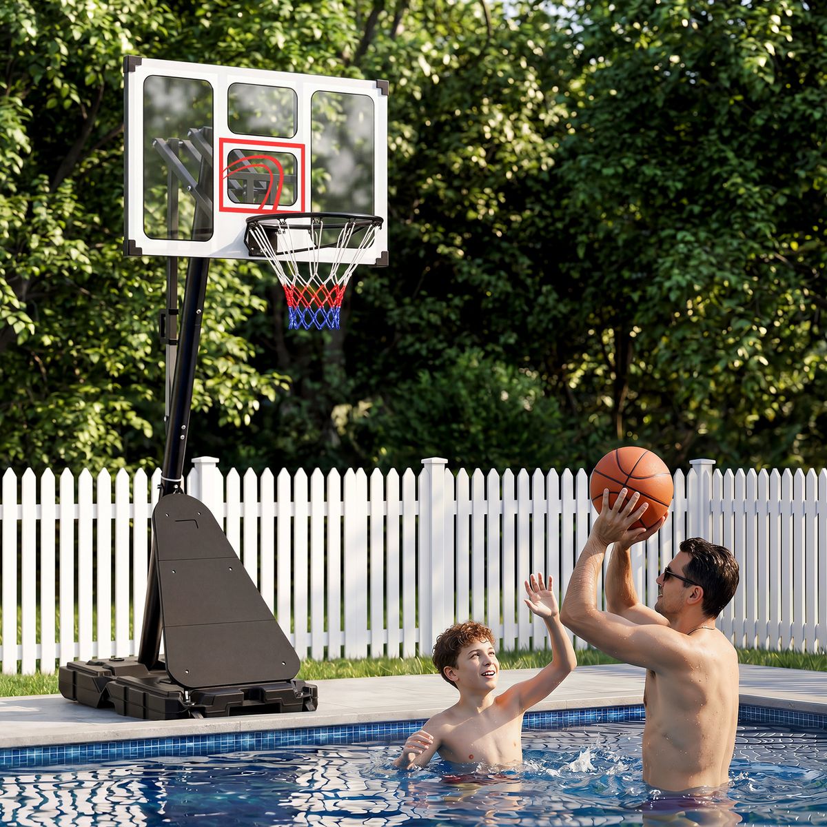 Support de basket-ball Coast avec roulettes - réglable en hauteur - adapté aux enfants et aux adultes - noir