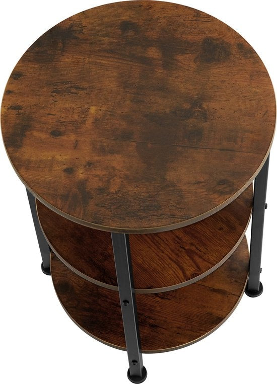 tectake® - Table d'appoint - Table d'appoint - industriel foncé