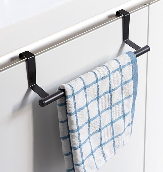 Solutions de rangement - Accroche-porte - Acier inoxydable noir