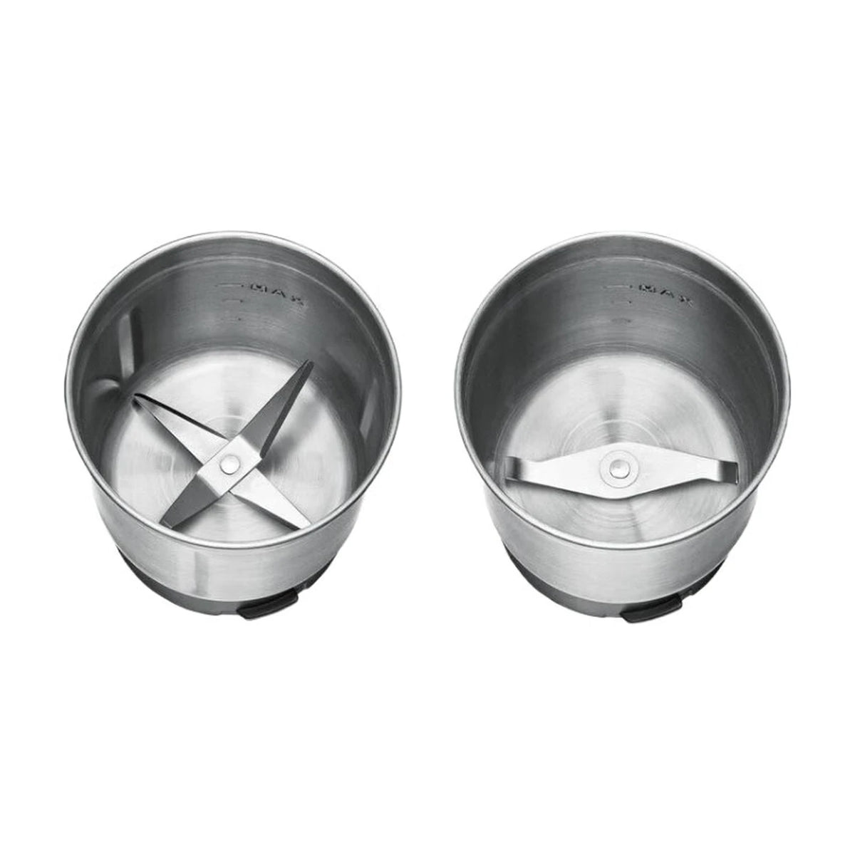 Moulin à café et à épices Rommelsbacher EGK 250 - Acier inoxydable - 200 W - 2 récipients de broyage - Fonction pulse - 10,5 x 11,5 x 20,2 cm