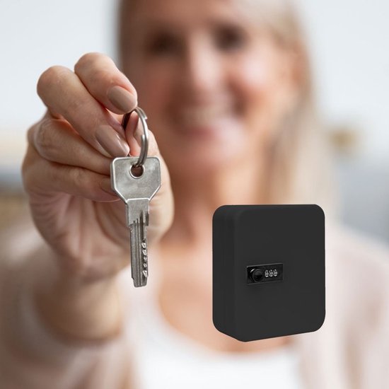 BRASQ Coffre à clés 20 clés avec serrure à combinaison - Coffre à clés KC300 Noir avec serrure à combinaison