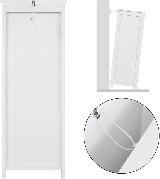 Armoire de salle de bains Yaheetech 30 x 30 x 82 cm - Blanche - Armoire de rangement sur pied à 4 tiroirs