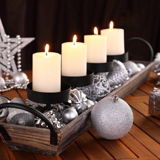 Boules de Noël Casaria 77 pièces - Argent - diamètre 5 cm