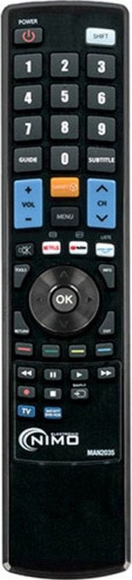 Télécommande universelle - Jolly Line - Nimo - programmable - 2 en 1 - noir