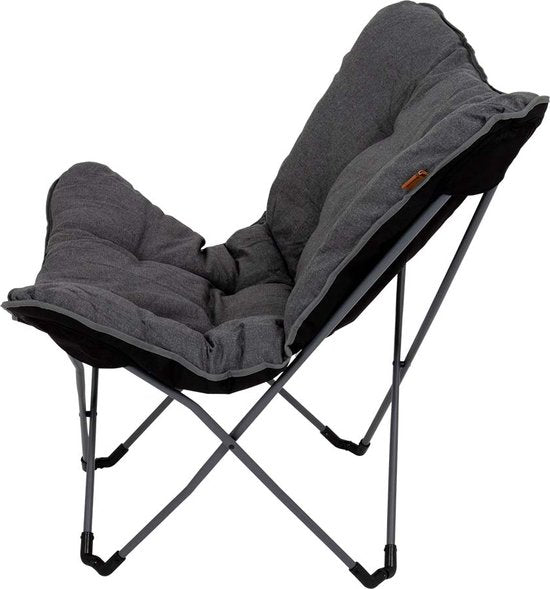 Bo-Camp - Urban Outdoor - Chaise papillon - Redbridge - L - Polyester Oxford - Gris
