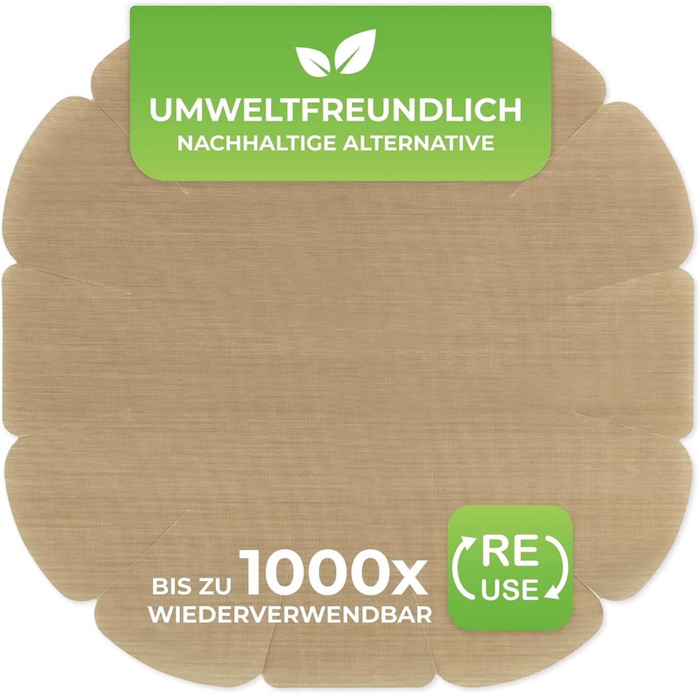 Papier d'aluminium réutilisable antiadhésif WENKO - 40 x 35 cm - Jusqu'à Ø 26 cm - Résistant à la chaleur jusqu'à 260 °C