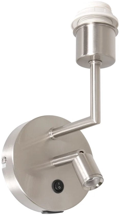 Applique murale Noor 1562ST en acier avec lampe de lecture et chargeur USB - Design moderne de Mexlite - Réglable et pratique pour une utilisation en intérieur