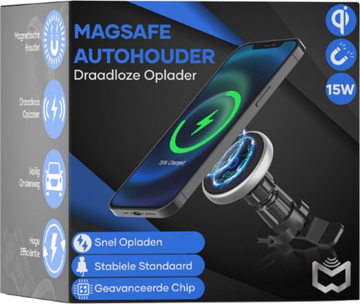 MW® MagSafe Autohouder - GSM Houder Auto - Voor iPhone 12, 13 & 14 - Magnetische Telefoonhouder Auto - MagSafe Autolader - Telefoonhouders Auto Magnetisch