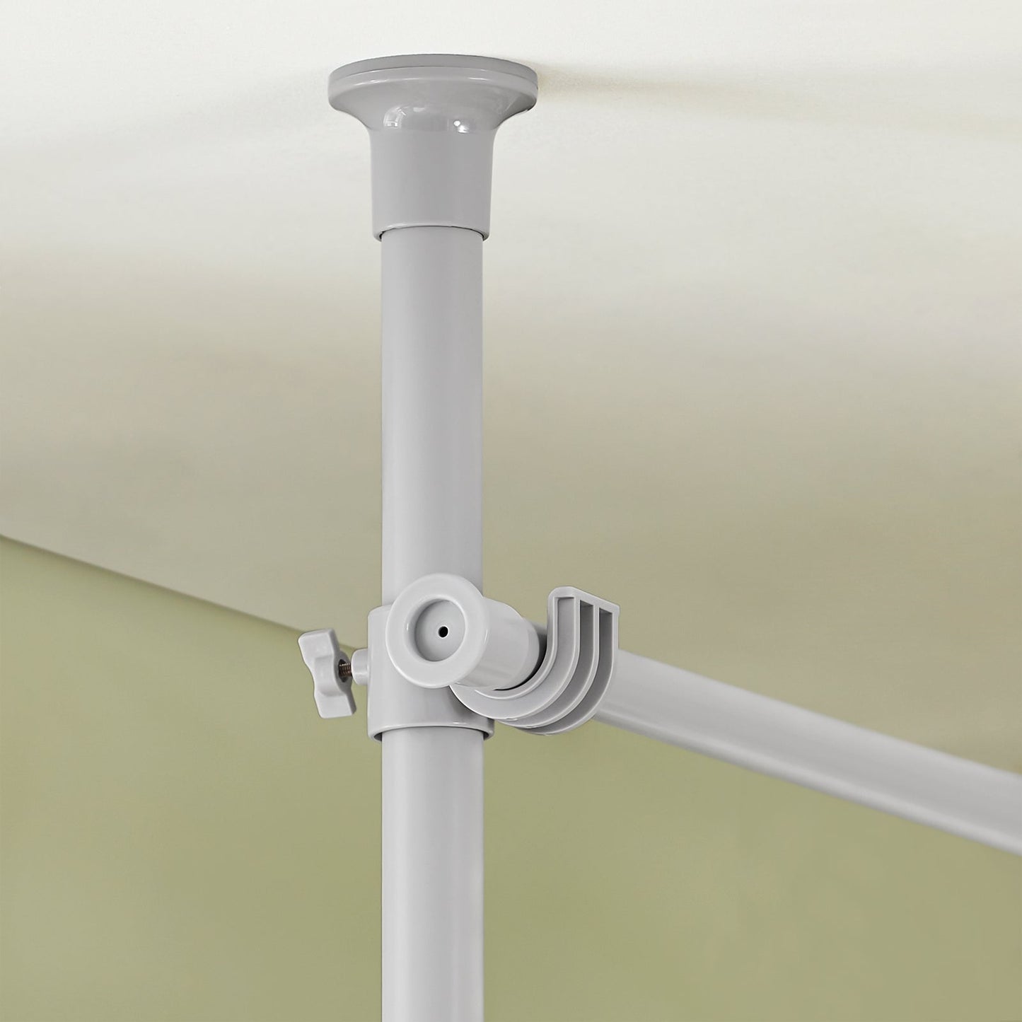 SoBuy Système de penderie télescopique - 2 tringles à vêtements - L (62-113) x H (200-285) cm