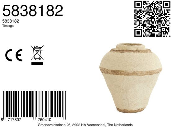 Pot Light & Living TIMERGA marron clair – Ø 45 x 50 cm