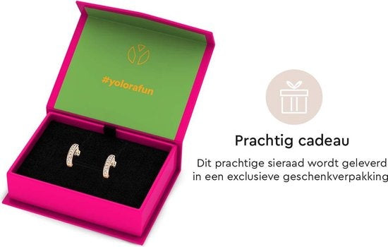 Yolora Boucles d'oreilles enfants avec cristaux Kalpa Camaka - couleur Ros� - plaqué or 18K Ros�