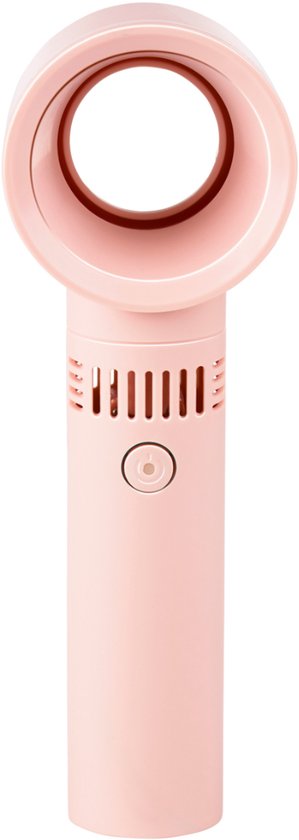 Mini ventilateur sans pales Lifetime Air, 3 vitesses – Ventilateur de bureau rechargeable par USB – Ventilateur de table portable – Mini ventilateur de voyage – Ventilateur sur pied compact – Rose