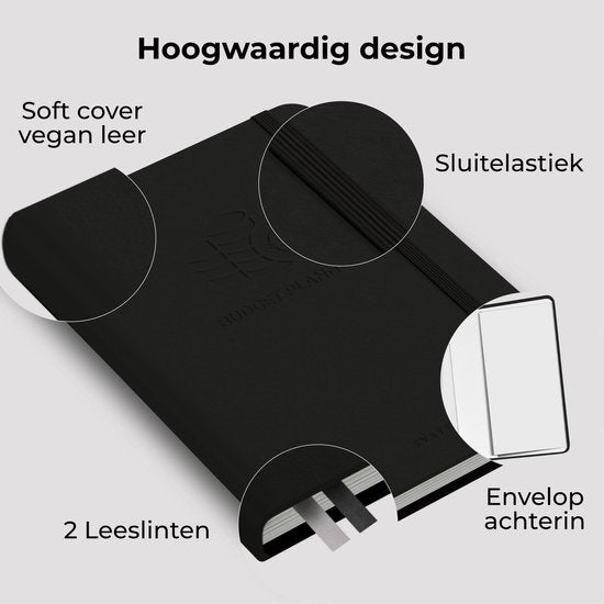 Systemyze Budget Planner - Livre de caisse et de dépenses - Livre de ménage - A5 - Noir