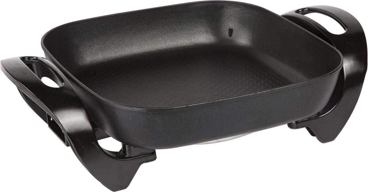 Casserole Skoov - 2-en-1 Barbecue électrique avec Hotpot - Avec couvercle - Poêle multifonctionnelle antiadhésive sans fumée - Indoor Grill & Fondue - Noir