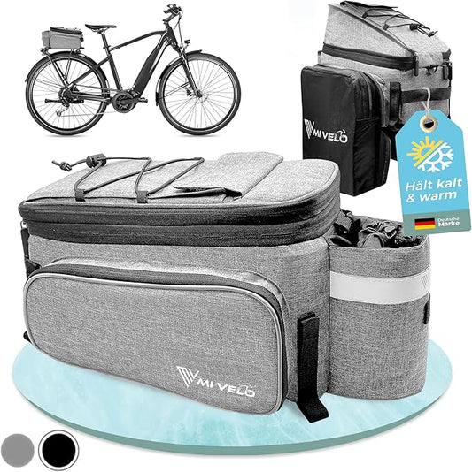 Sac de vélo MIVELO - Imperméable et isolé - 20 litres - Gris