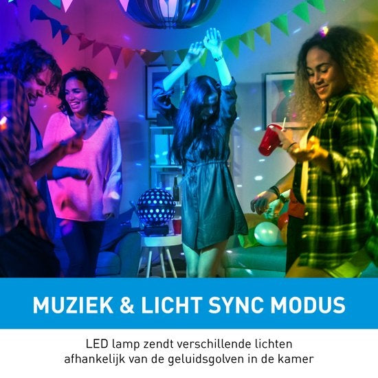 Lampe de sol à LED - Grundig - Lampadaire - 140cm - Dimmable RGBW et lumière blanche - Incl. télécommande et détecteur de musique