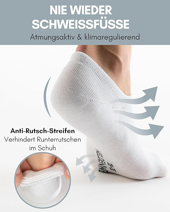 Heroism 10 paires de chaussettes de cheville pour hommes et femmes - Chaussettes d'entraînement invisibles, respirantes et confortables - Taille 43-46