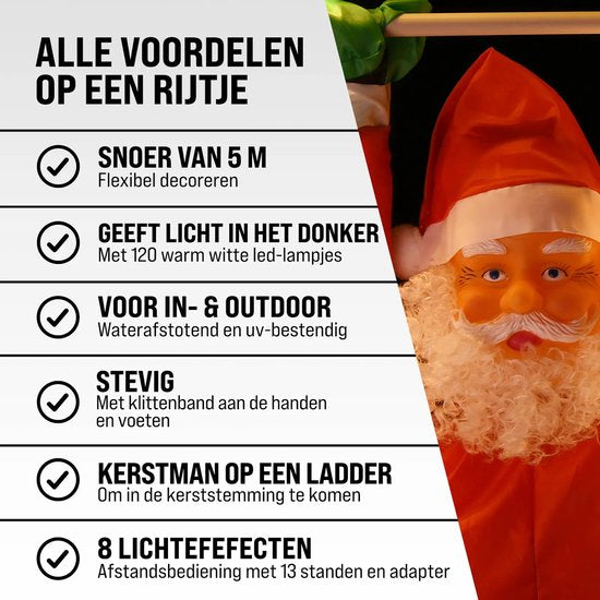 Monzana LED Santa 240cm - Intérieur/Extérieur - Télécommande incluse