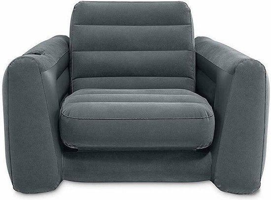 Intex - Pull-Out Inflatable Sleeping Chair - Confortable 2-en-1 Lounge Chair et Lodge Bed