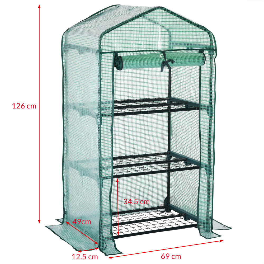 Serre de jardin - Gardebruk, 126x49x69cm - Vert