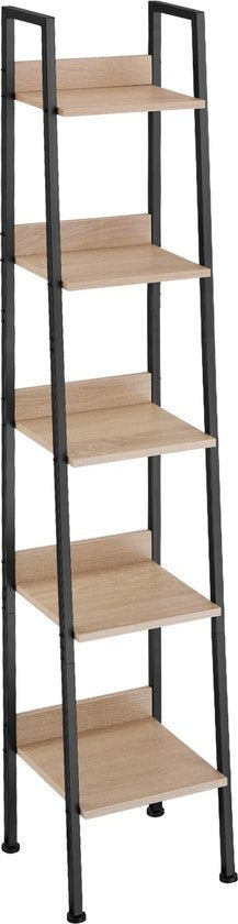 tectake - Etagère murale, échelle, bibliothèque - Folkestone industrial light brown - 404705