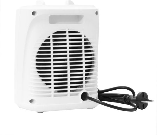 Inventum KC221W - Radiateur électrique céramique - Pose libre - Mode ventilateur - Jusqu'à 60 m3 - Blanc/Noir