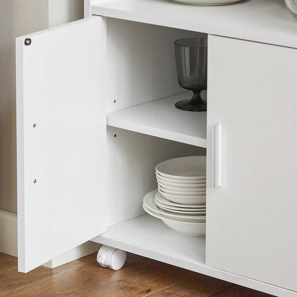 Armoire de cuisine sur roulettes - SoBuy - 55x38x84 cm - Blanc