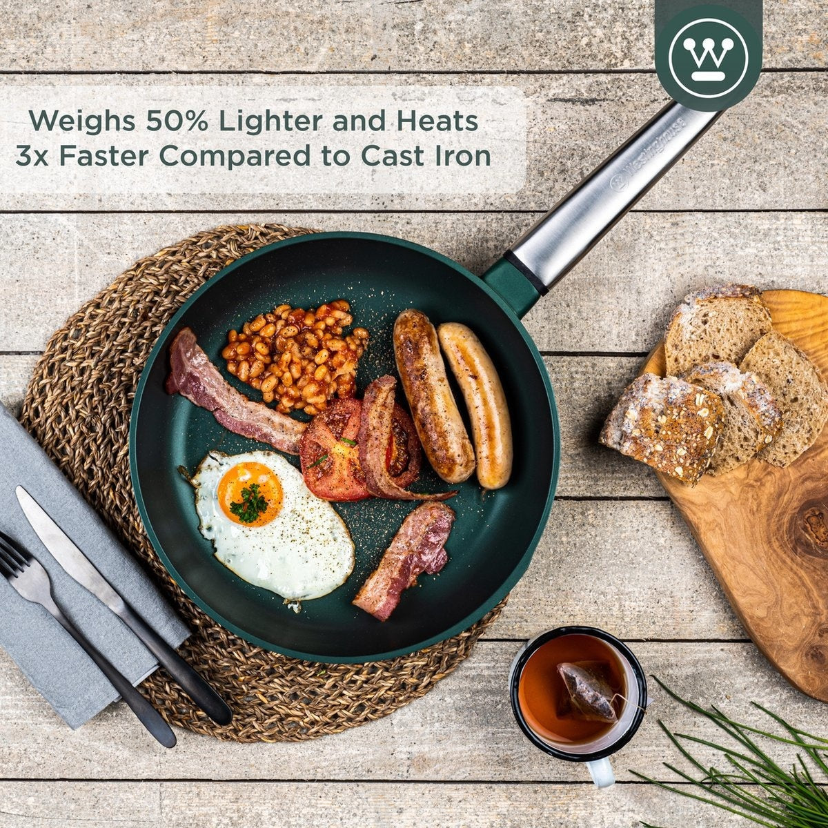 Poêle à frire Westinghouse Performance Series - Adaptée au four - 24 cm - Verte