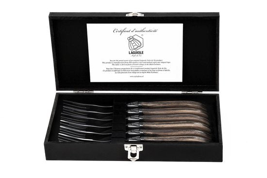 Fourchettes Laguiole Style de Vie Luxury Line - 6 pièces - Bois d'olivier