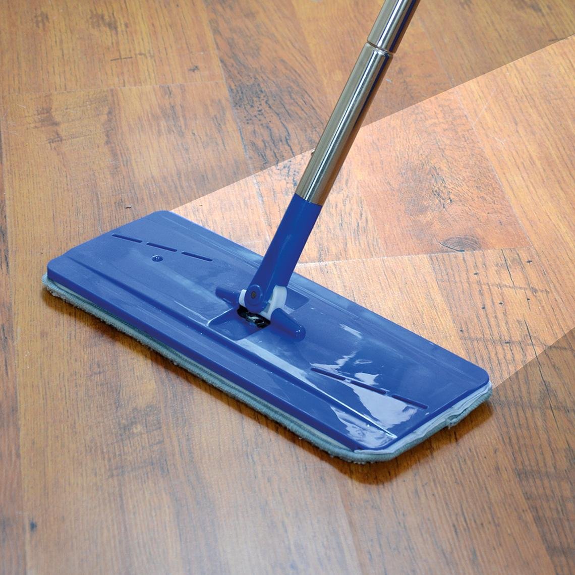 Kit de nettoyage Livington Touchless Mop - Fonction d'essorage sans les mains - Tampon en microfibre - Seau de 2,7 L
