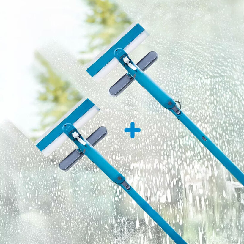 Nettoyeur de vitres Livington WindowBuddy 3-en-1 avec manche télescopique et réservoir d'eau sale