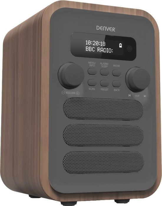 Denver Radio DAB - Radio rétro - Bluetooth - Radio DAB+/ FM - DAB48G