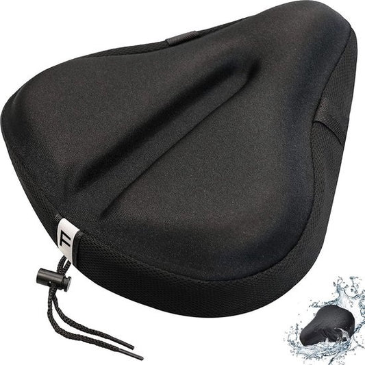 TIKKENS® Housse de selle vélo Gel 3D - Housse de pluie Imperméable - Housse de selle vélo Silicone - Tapis de selle - Housse de selle vélo - Noir