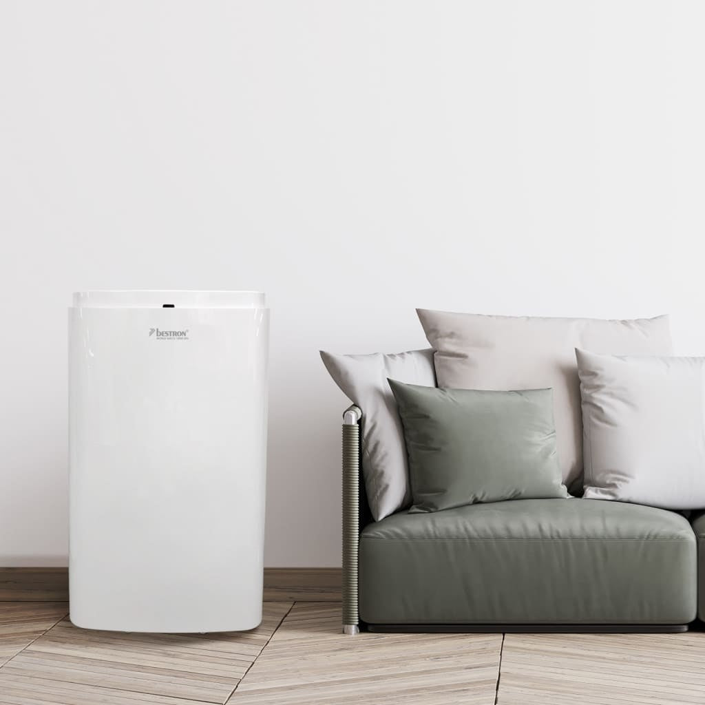 Bestron mobiele airco, airconditioning voor ruimtes tot 45m², koelvermogen 3,5 kW, met met CFC vrije koelmiddel, 12.000 BTU/h, kleur: wit