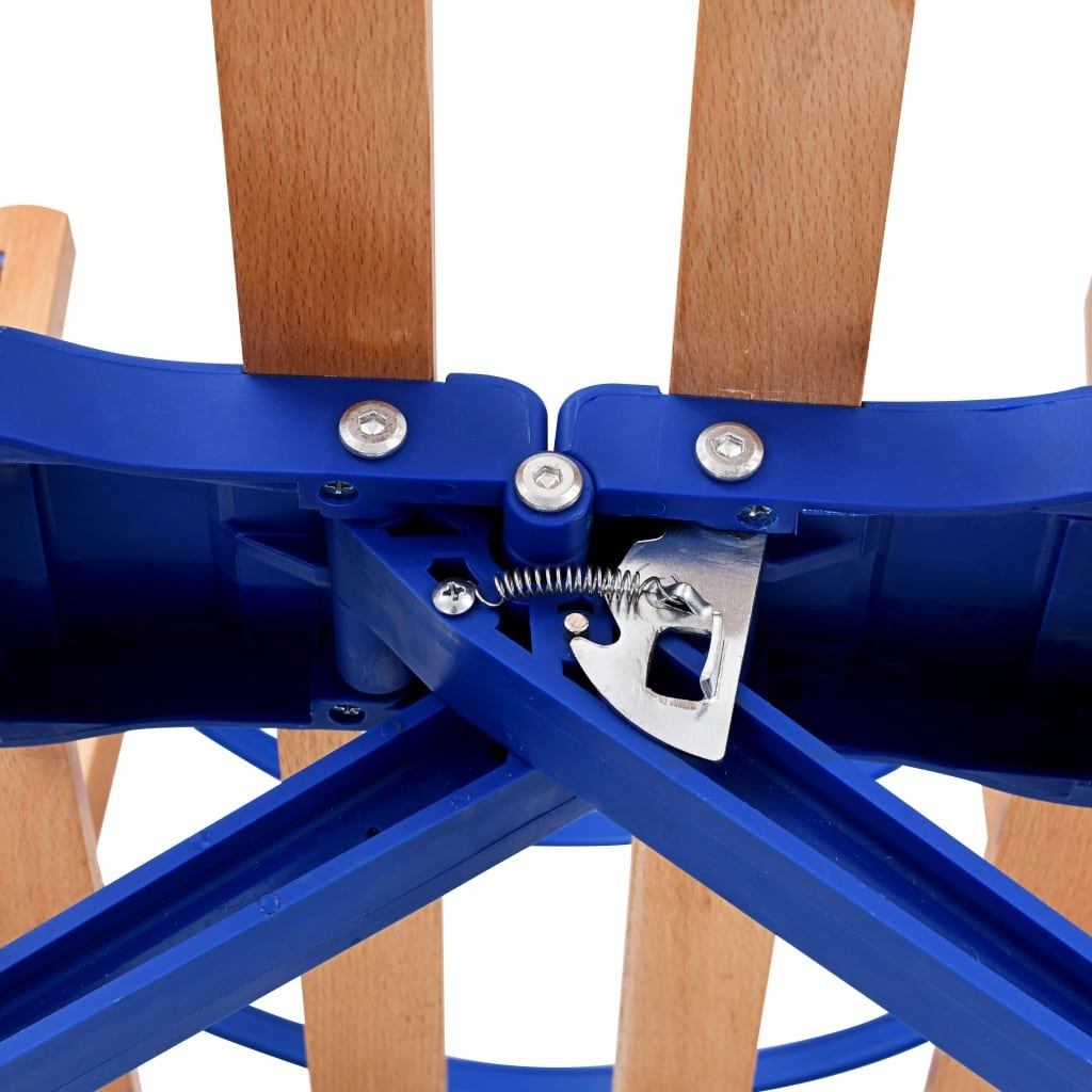 Luge en bois Woltu Traditionnelle - Bleue - Avec dossier