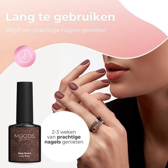 Vernis Semi Permanent Moods Gellac 6-Piece Set - Vernis à ongles en gel - 8ML - Love Story - Gellac - Nails - Gel Polish Starter Pack - Chic Colours