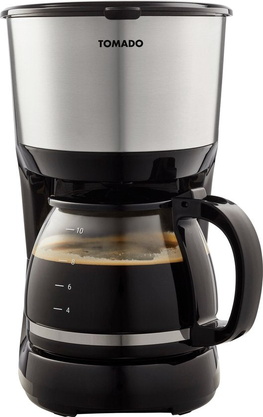 Tomado TCM1201S - Machine à café - Café filtre - 10 tasses - Noir/inox