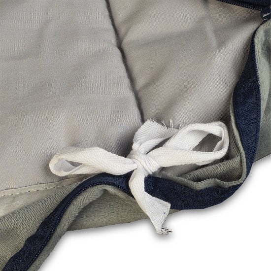 Hoes voor de verzwaringsdeken van Ella | Voor de 7kg en 9kg variant van 150x200cm | Gemaakt van 100% biologisch katoen | Blauw & grijs