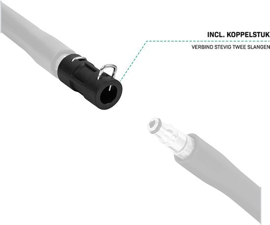 VONROC Tuyau haute pression / tuyau de rallonge 15 mètres - PVC - 170bar - pour les nettoyeurs haute pression VONROC série V14C, V14, V18, V22