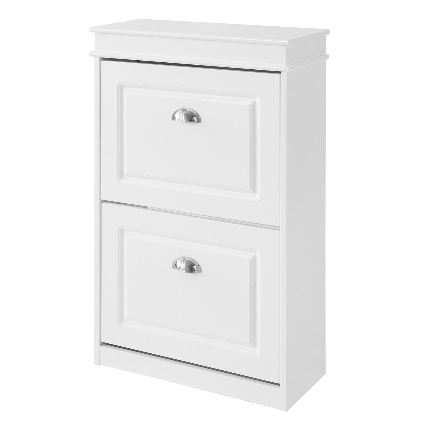 SoBuy FSR78-W Armoire à chaussures avec 2 volets Rack à chaussures Basculeur de chaussures Schuhkipper