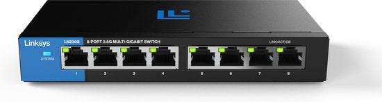 Linksys LN2308 - Commutateur réseau - Non géré - 2 500 Mbps - 8 ports