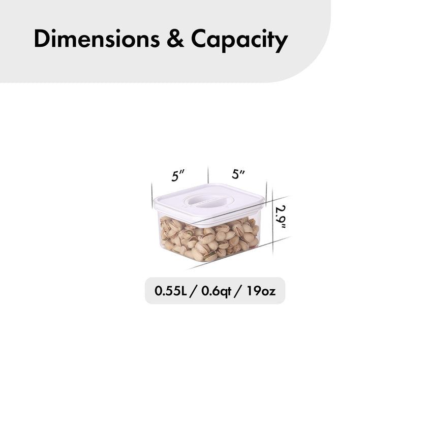 Boîte de conservation - Neoflam - Boîte de rangement alimentaire - Blanc - 0.55L