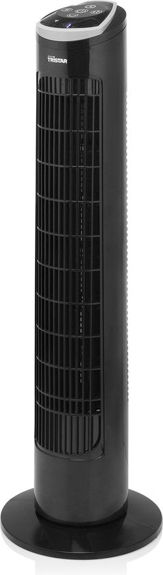 Ventilateur colonne – 3 vitesses – Oscillation – Minuterie – Intelligent et compact – Tristar VE-5865 – Noir