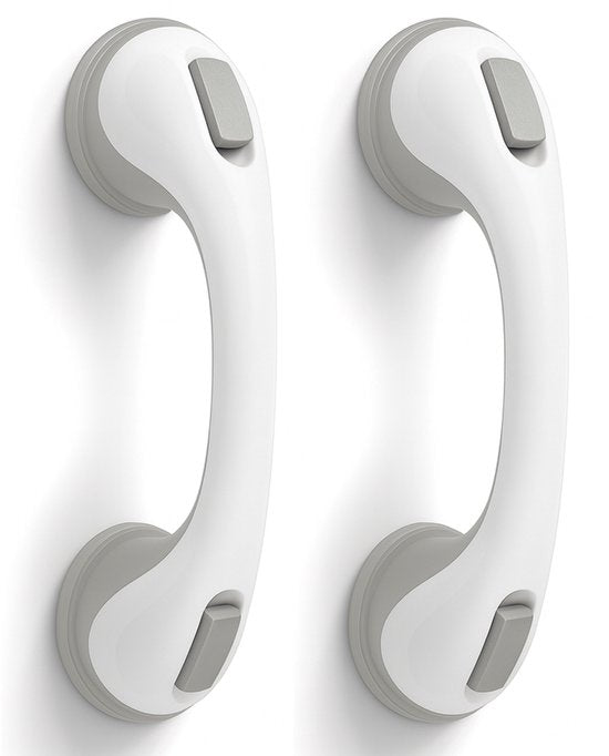Poignée Luft avec ventouse - Pour la douche - 2 pièces - Poignée de douche pour la salle de bain - Barre murale - Modèle extra sûr et solide - 40cm - Luft - Poignée de salle de bain
