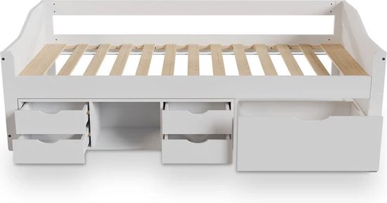 Lit simple Nalu - Blanc - 90 x 200 cm