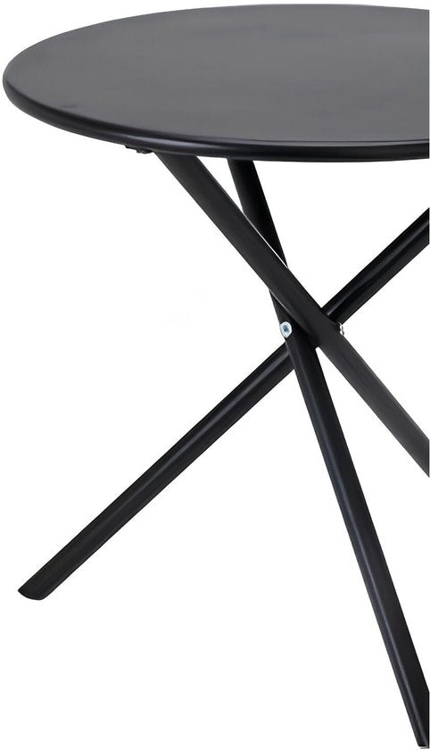 Table d'appoint Ambiance Tuin - noire - métal - diamètre 48 cm - hauteur 48 cm - ronde - table basse