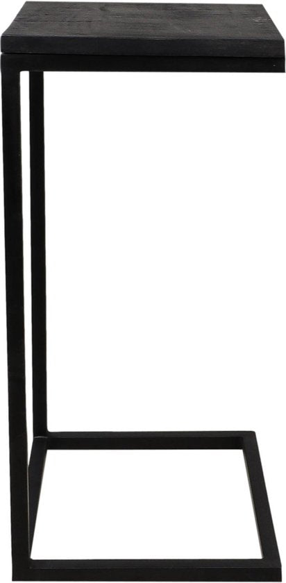 Collection HSM Table d'appoint Read - noir - bois de manguier/fer