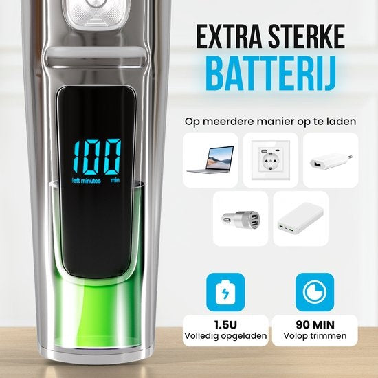Strex Beard trimmer - 14 in 1 Set - Sans fil et résistant à l'eau - Multigroomer / Bodygroomer / Trimmer