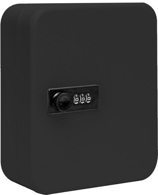 BRASQ Coffre à clés 20 clés avec serrure à combinaison - Coffre à clés KC300 Noir avec serrure à combinaison